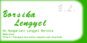 borsika lengyel business card